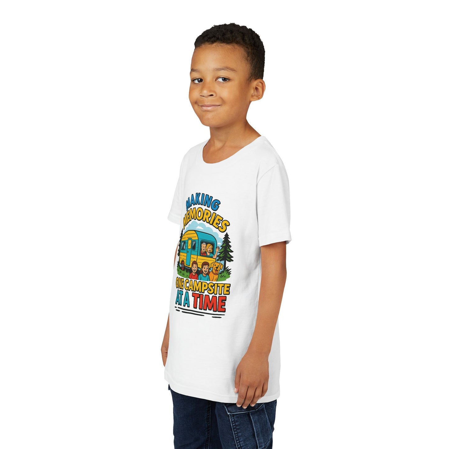 Youth Camping T-Shirt – "Making Memories One Campsite at a Time"