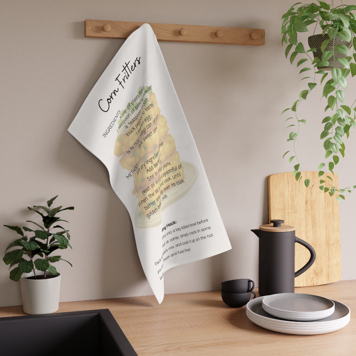 🚐✨ Corn Fritter Recipe Tea Towels ✨🚐