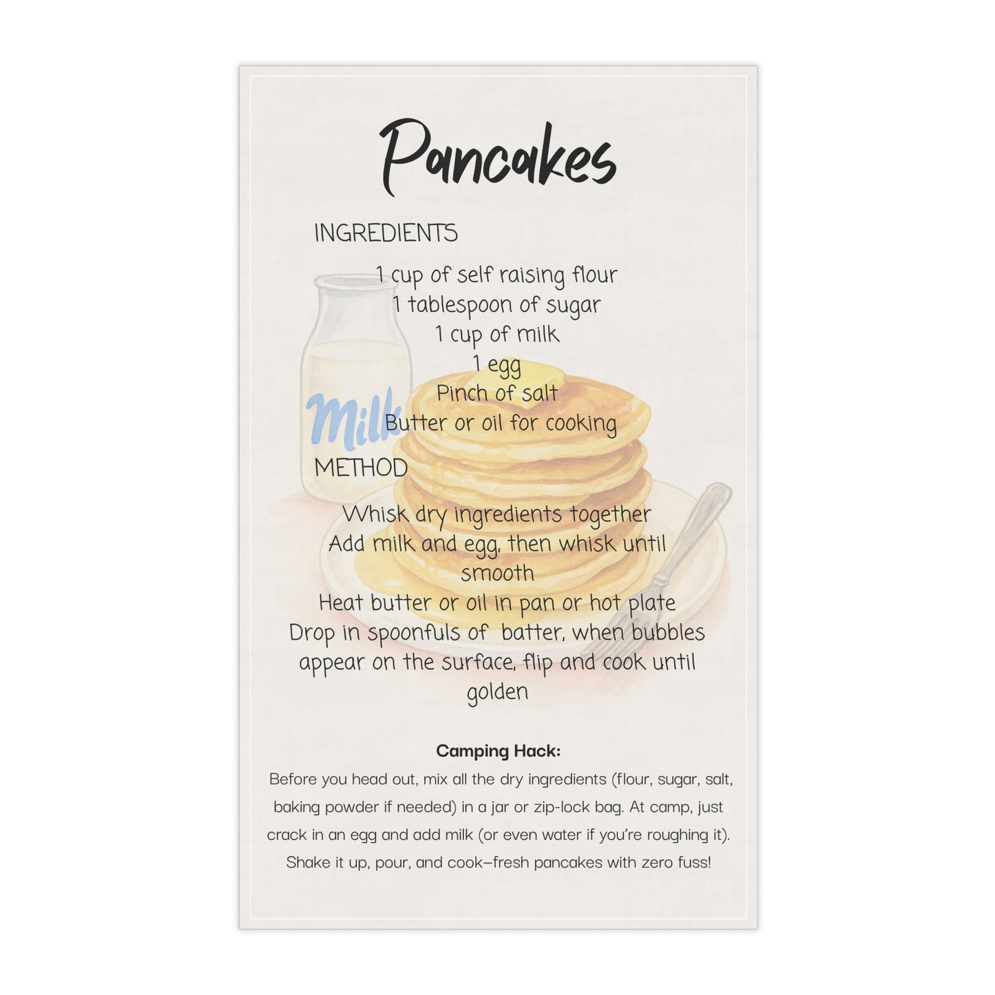 🥞✨ Pancake Recipe Tea Towels ✨🥞