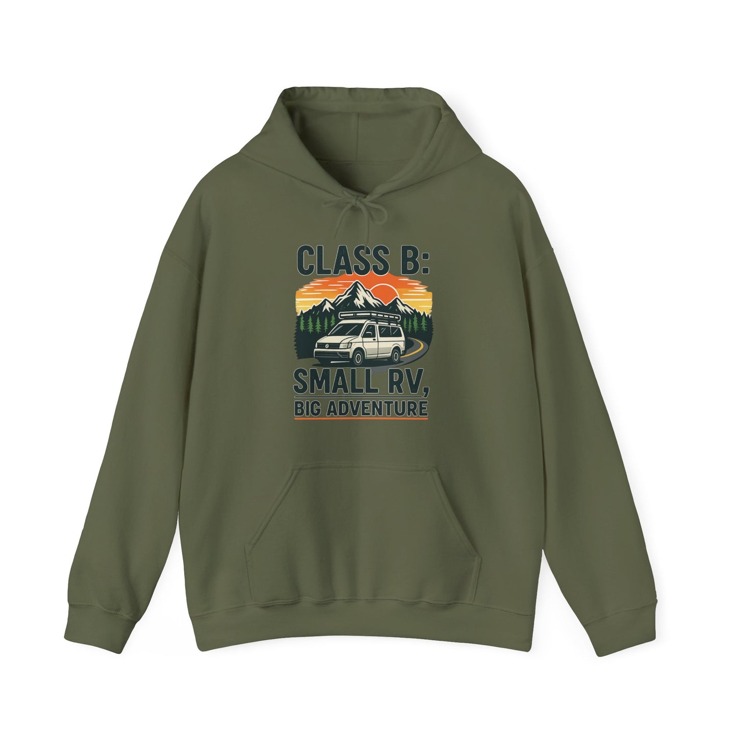 Class B: Small RV, Big Adventure Hoodie - Cozy Travel Sweatshirt