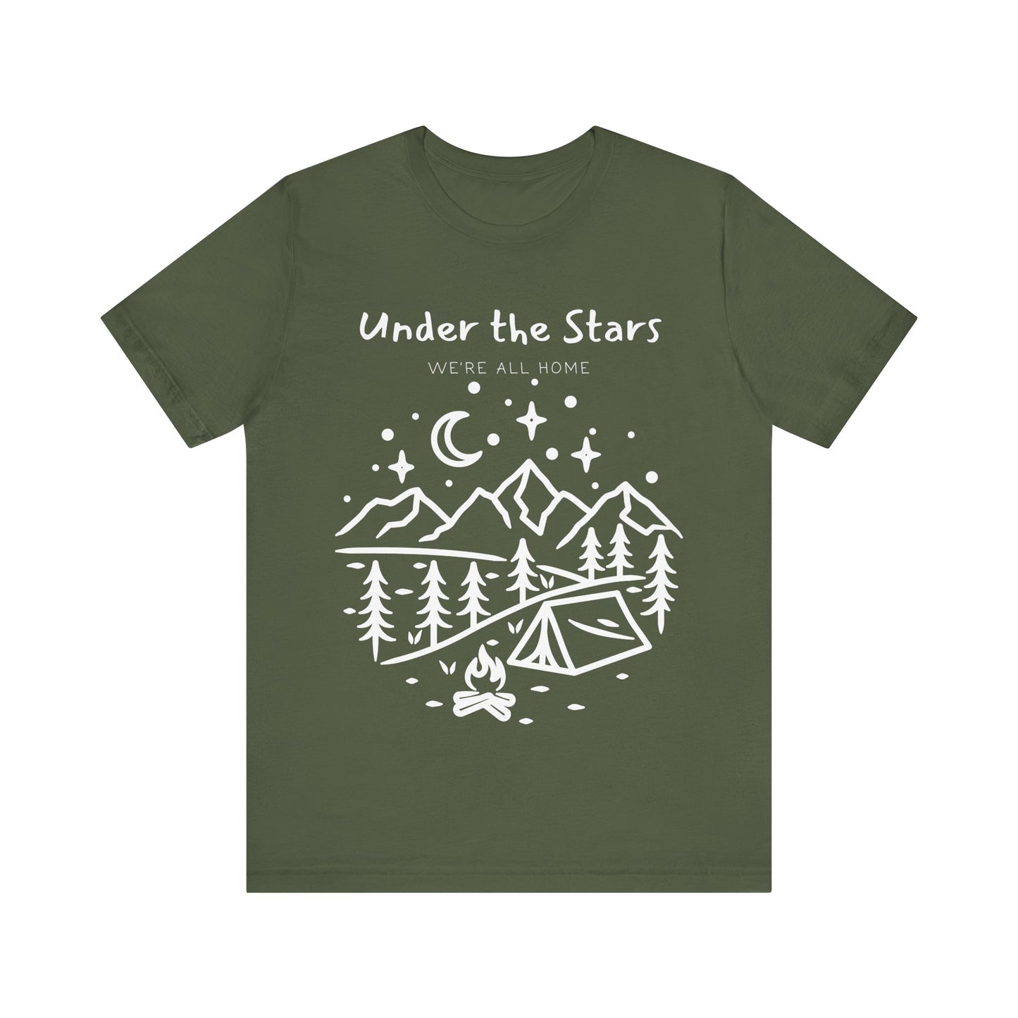 Under the Stars Camping T-Shirt – Adventure Outdoors Graphic Tee