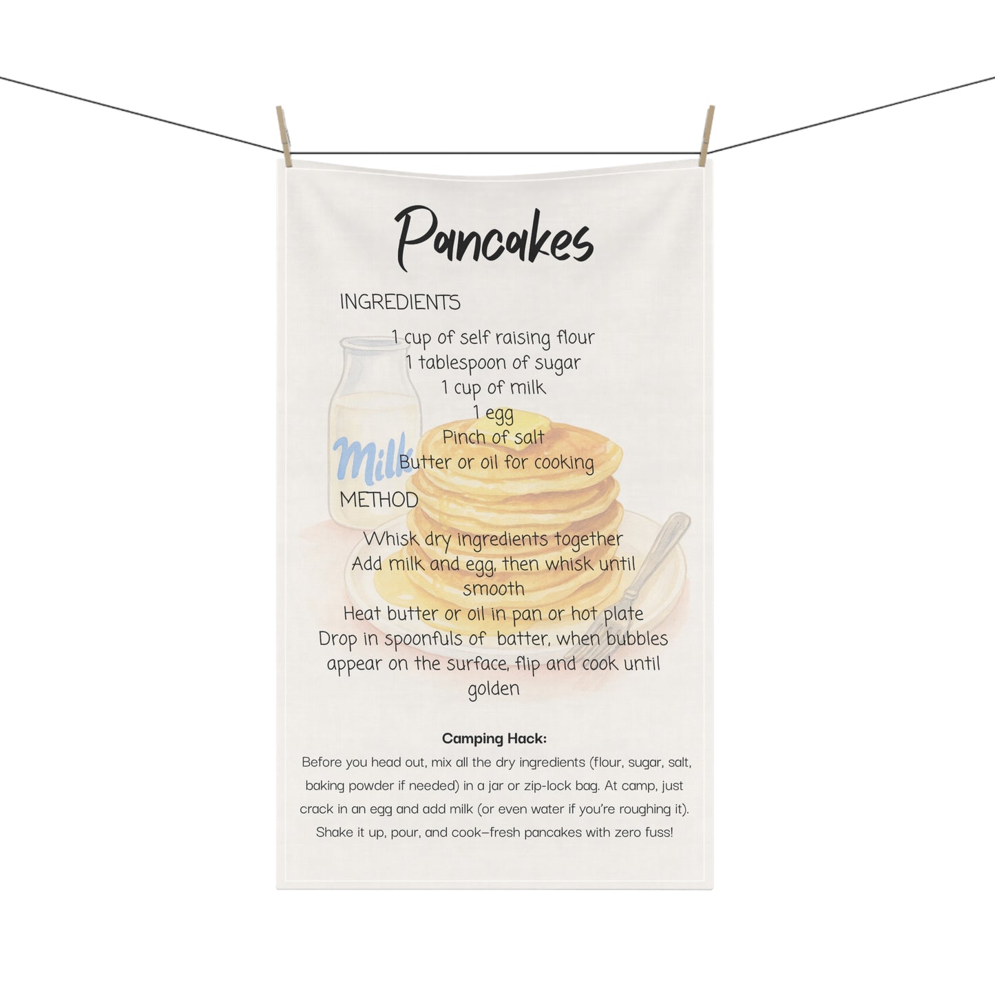 🥞✨ Pancake Recipe Tea Towels ✨🥞