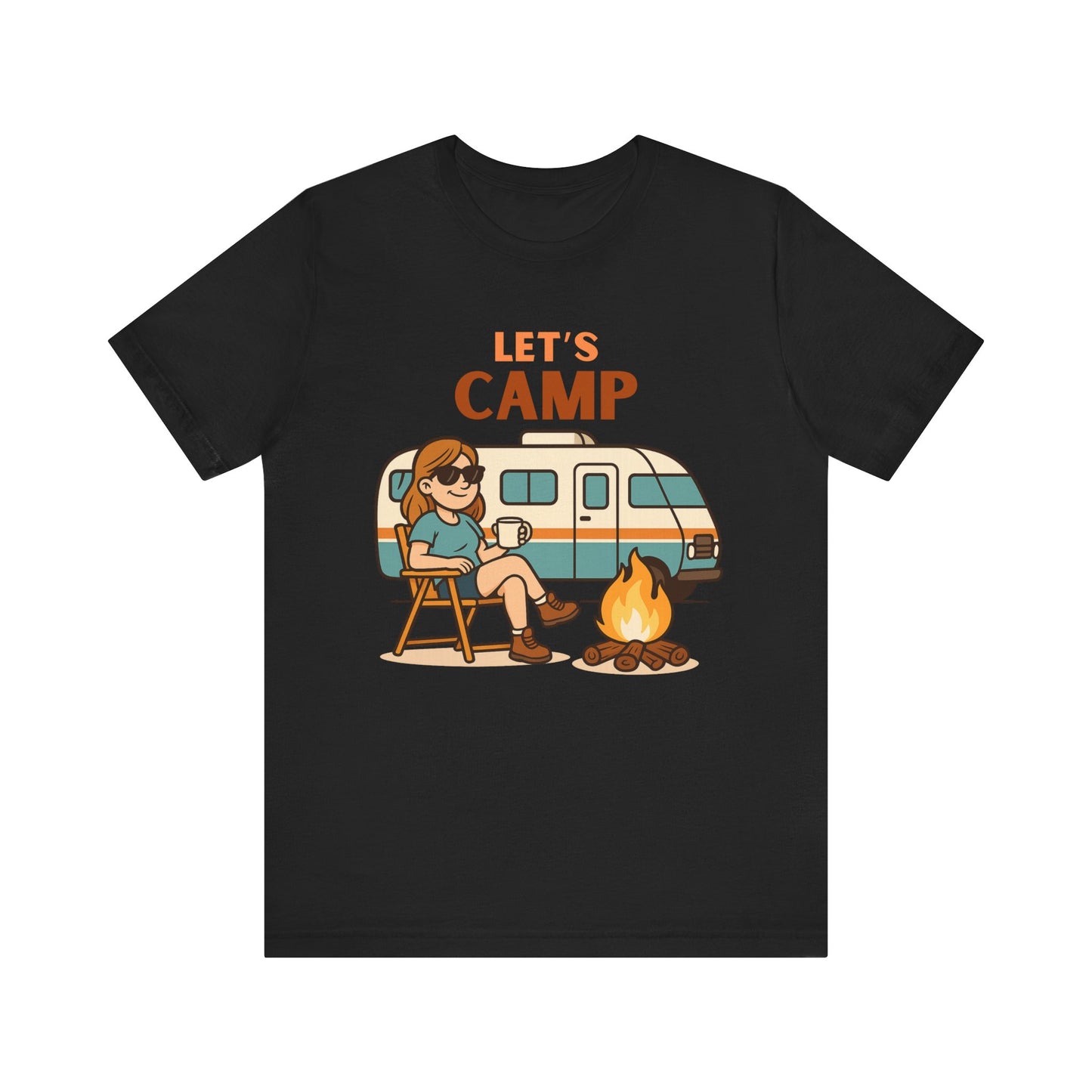 Let’s Camp T-Shirt – Fun RV Camping Graphic Tee for Outdoor Adventurers