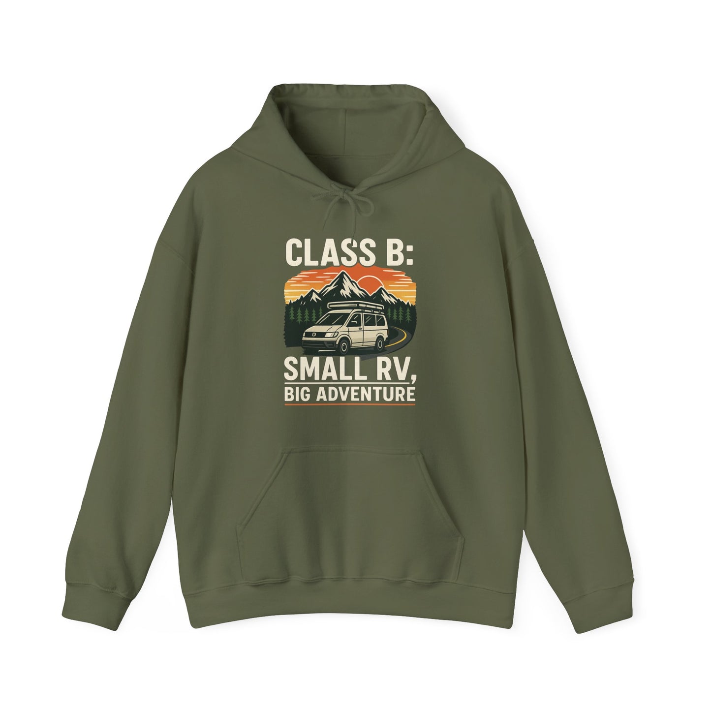 Class B: Small RV, Big Adventure Hoodie - Cozy Travel Sweatshirt