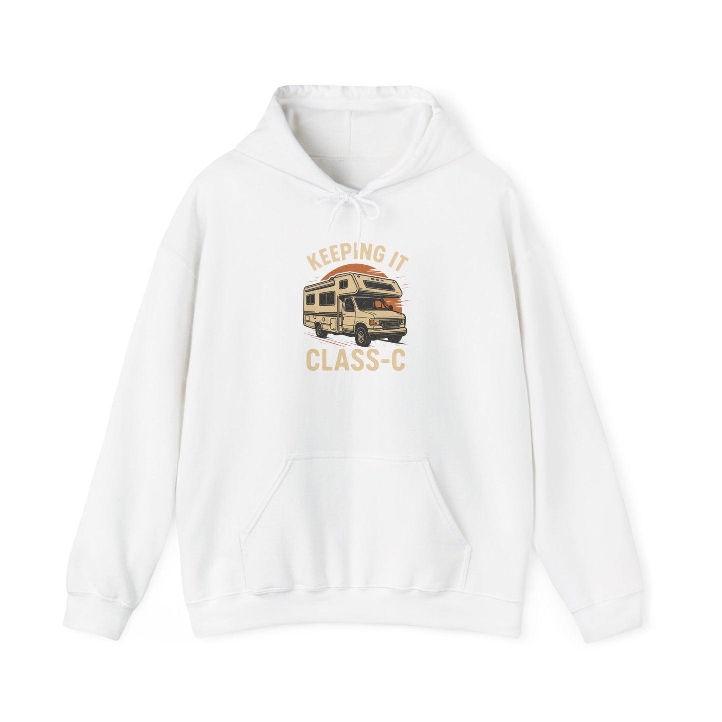 Keeping It Class C Hoodie – Funny RV Camping Sweatshirt with Motorhome Graphic | Gift for RV Owners, Van Life, Road Trip Lovers