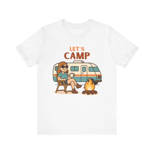 Let’s Camp T-Shirt – Fun RV Camping Graphic Tee for Outdoor Adventurers