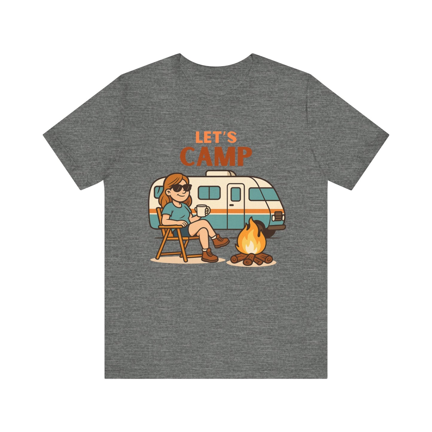 Let’s Camp T-Shirt – Fun RV Camping Graphic Tee for Outdoor Adventurers