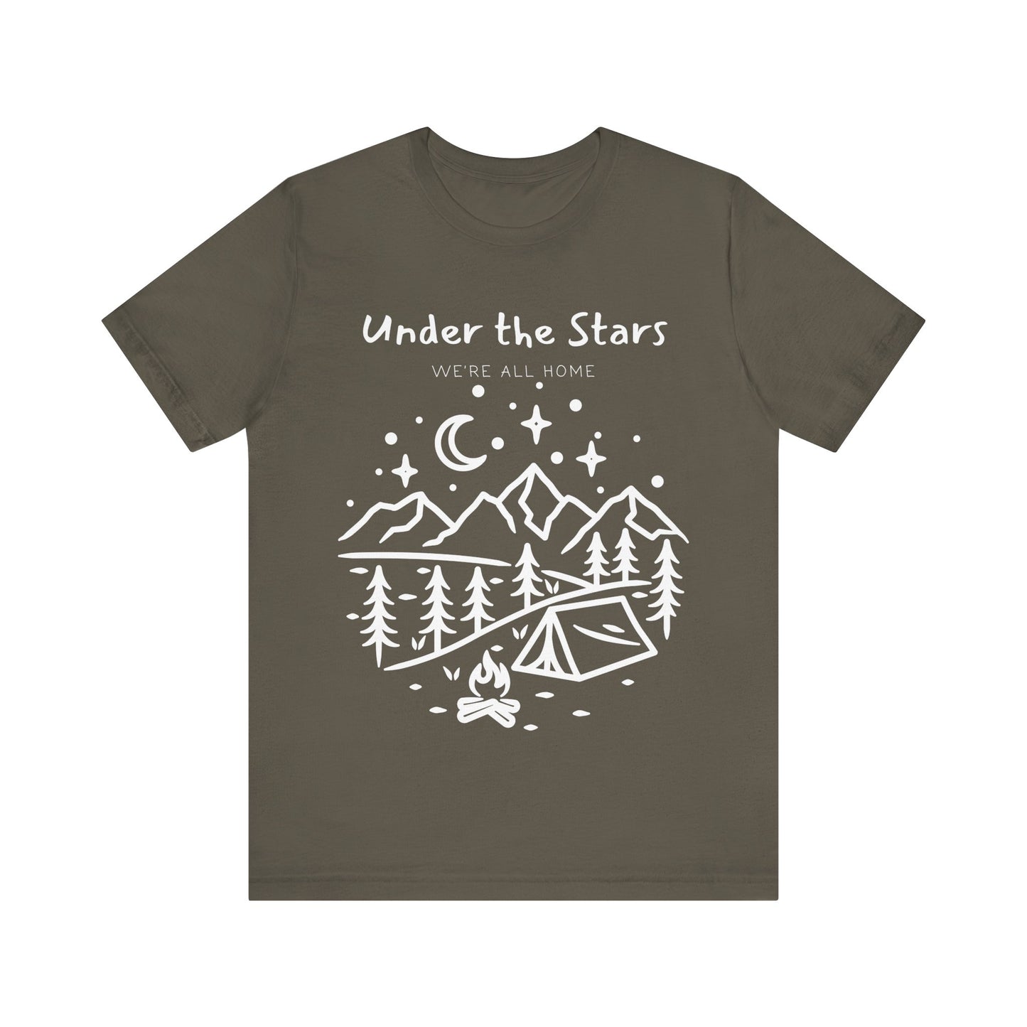 Under the Stars Camping T-Shirt – Adventure Outdoors Graphic Tee