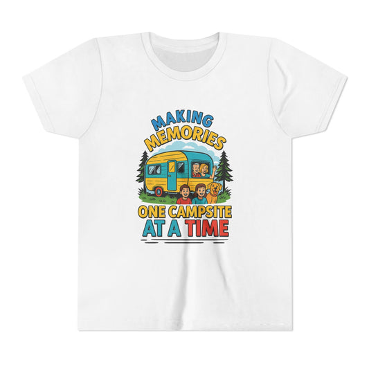 Youth Camping T-Shirt – "Making Memories One Campsite at a Time"