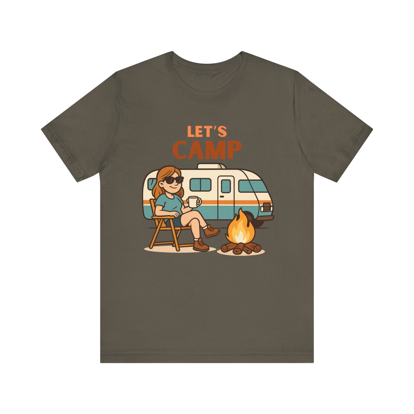 Let’s Camp T-Shirt – Fun RV Camping Graphic Tee for Outdoor Adventurers