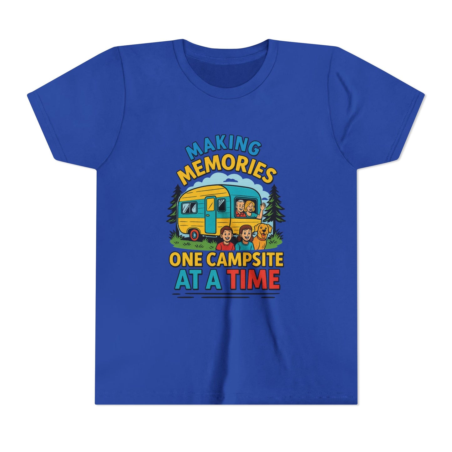 Youth Camping T-Shirt – "Making Memories One Campsite at a Time"